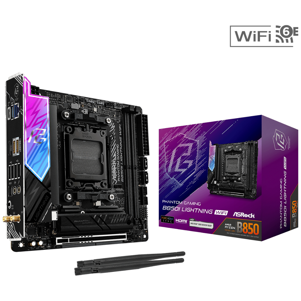 MAINBOARD (เมนบอร์ด) ASROCK B850I LIGHTNING WIFI (AMD SOCKET AM5 DDR5 MINI-ITX)