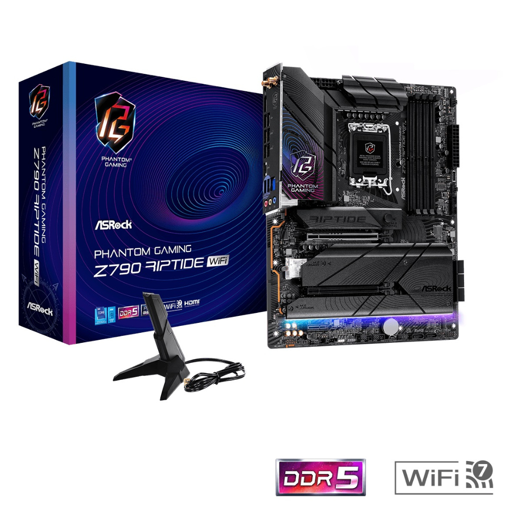 ASRock PHANTOM GAMING Z790 Riptide WiFi Intel ATX LGA1700 Motherboard เมนบอร์ด