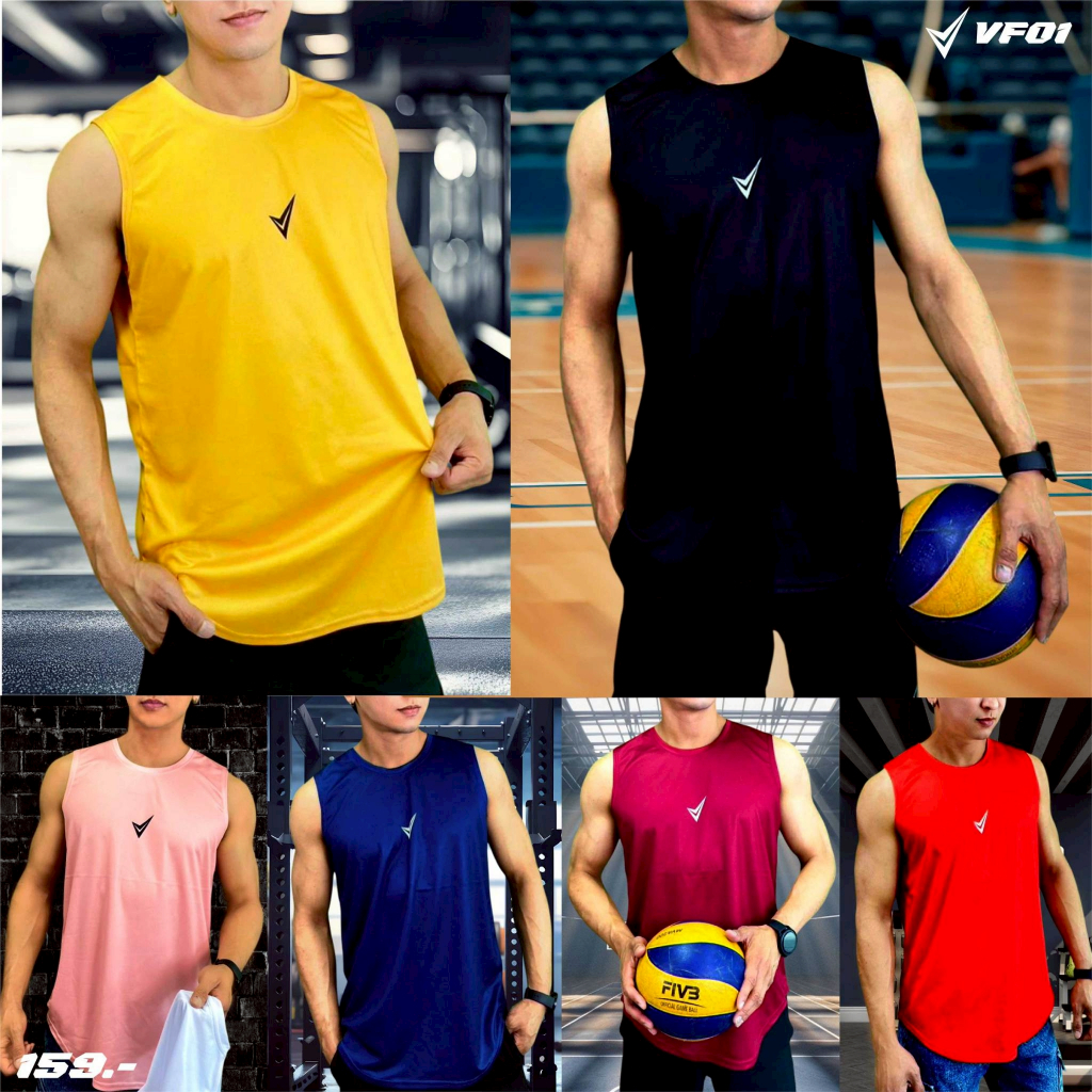 VICTORY VF01 เสื้อกล้ามผู้ชาย เสื้อแขนกุด  เสื้อฟิตเนส ยิม เสื้อวิ่ง ออกกำลังกาย เสื้อทีมซ้อม ราคาถูก ราคาโรงงาน