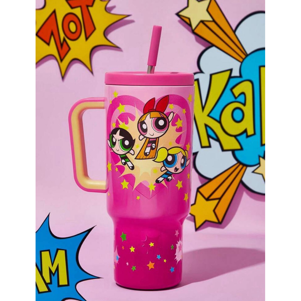 Power puff girl แก้วน้ำ 1200 ml  40oz เก็บความร้อนเย็นได้