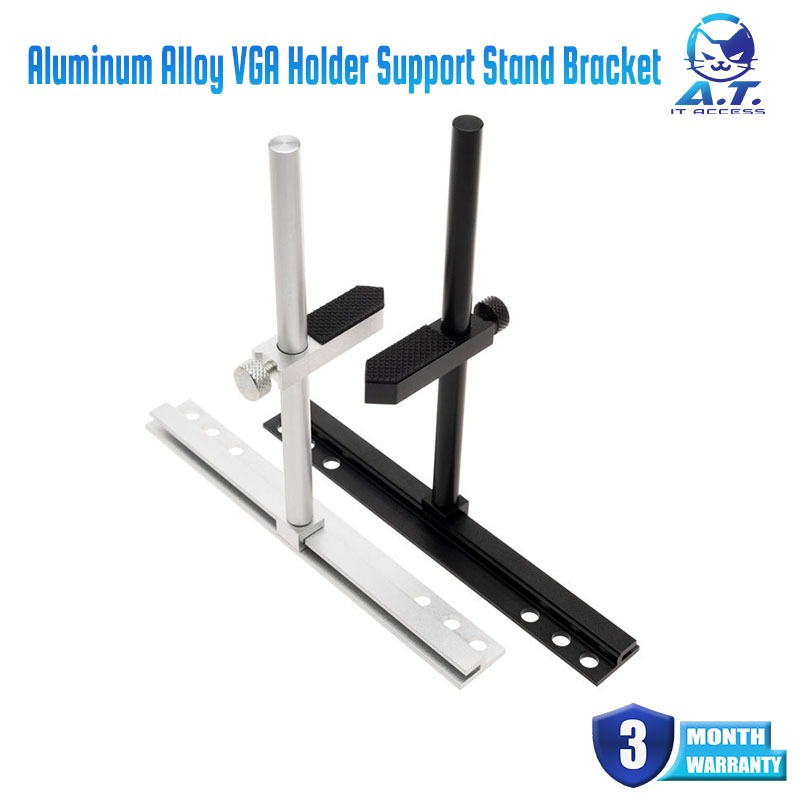 ที่ค้ำการ์ดจอ สามารถตั้งบนพัดลมเคสด้านล่างได้ Aluminum Alloy VGA Holder Horizontal And Vertical GPU Support Stand