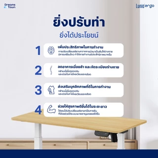 [เซ็ตสุดคุ้ม} โต๊ะปรับระดับไฟฟ้า รุ่น Space ll + เก้าอี้ทำงานเพื่อสุขภาพ Lunio Ergo Apollo Smart X2 ลดอาการออฟฟิศซินโดรม