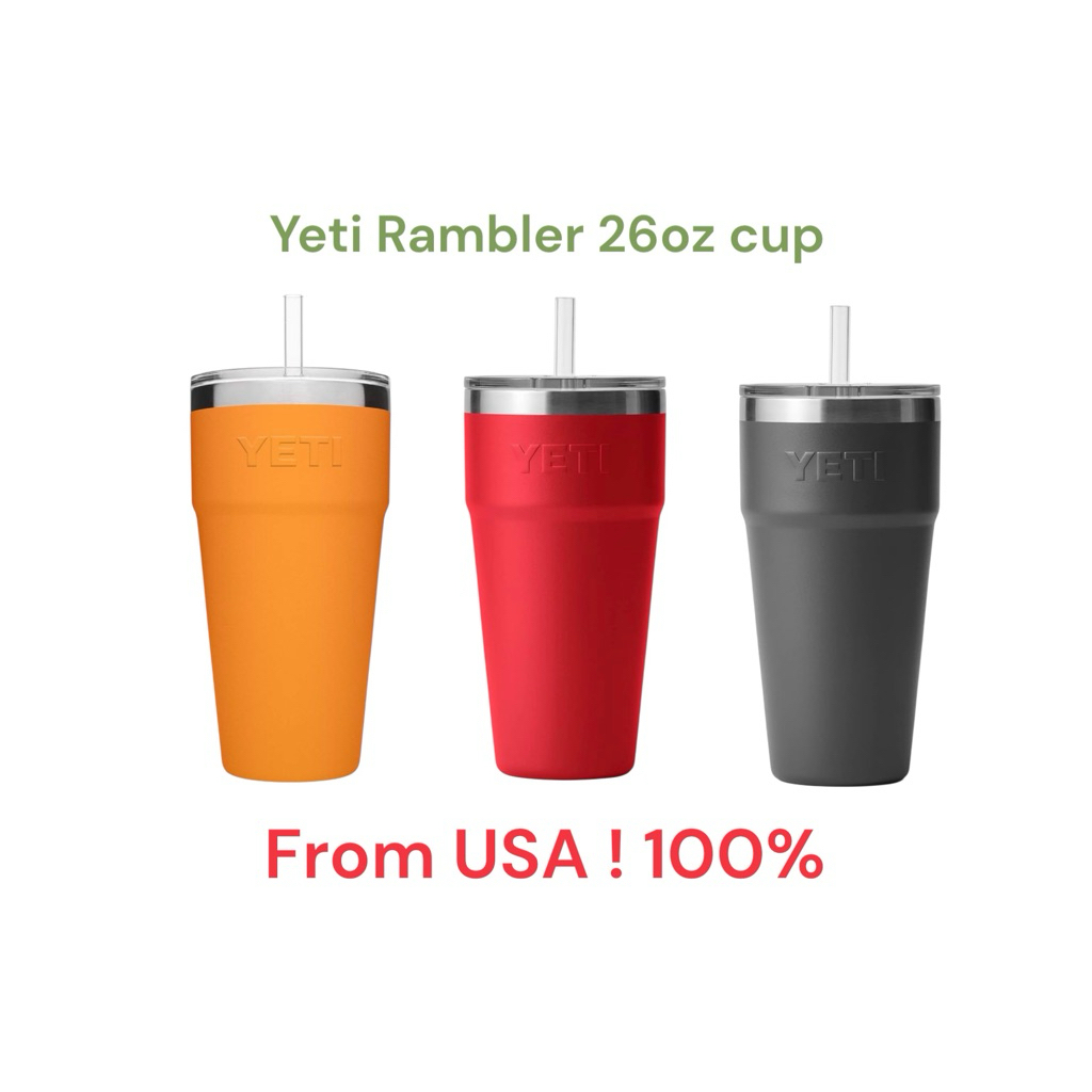 yeti rambler 26oz with straw ของแท้ นำเข้าจาก USA!!