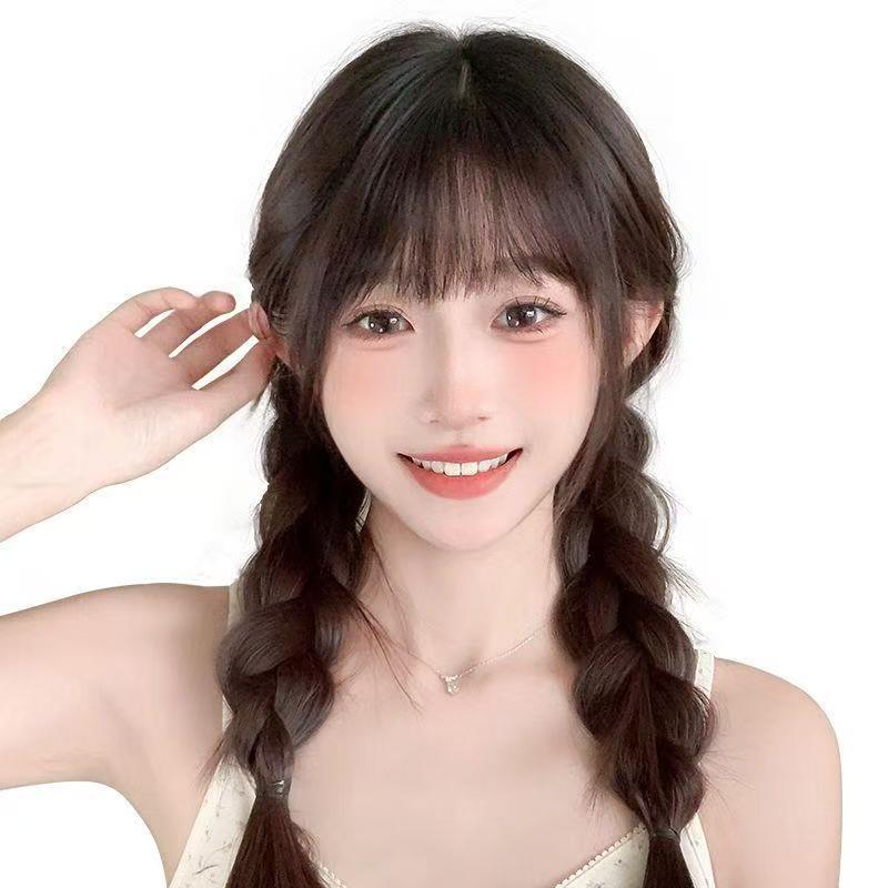 [จัดส่งในกทม] แฟชั่นเกาหลี ผมปลอม วิกผมหน้าม้าจํา ลอง ไร้รอยต่อ น้ำหนักเบา มองไม่เห็น สำหรับผู้หญิง - รูปที่ 3