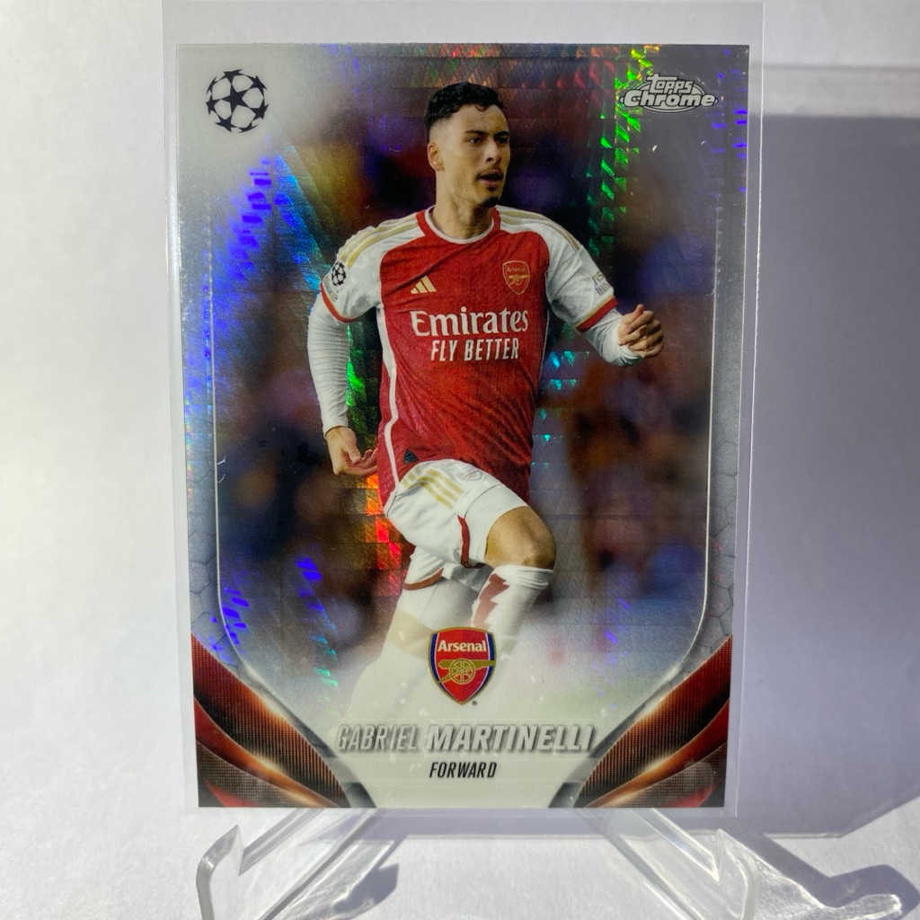 การ์ดนักฟุตบอล สำหรับสะสม GABRIEL MARTINELLI, TOPPS CHROME 2024
