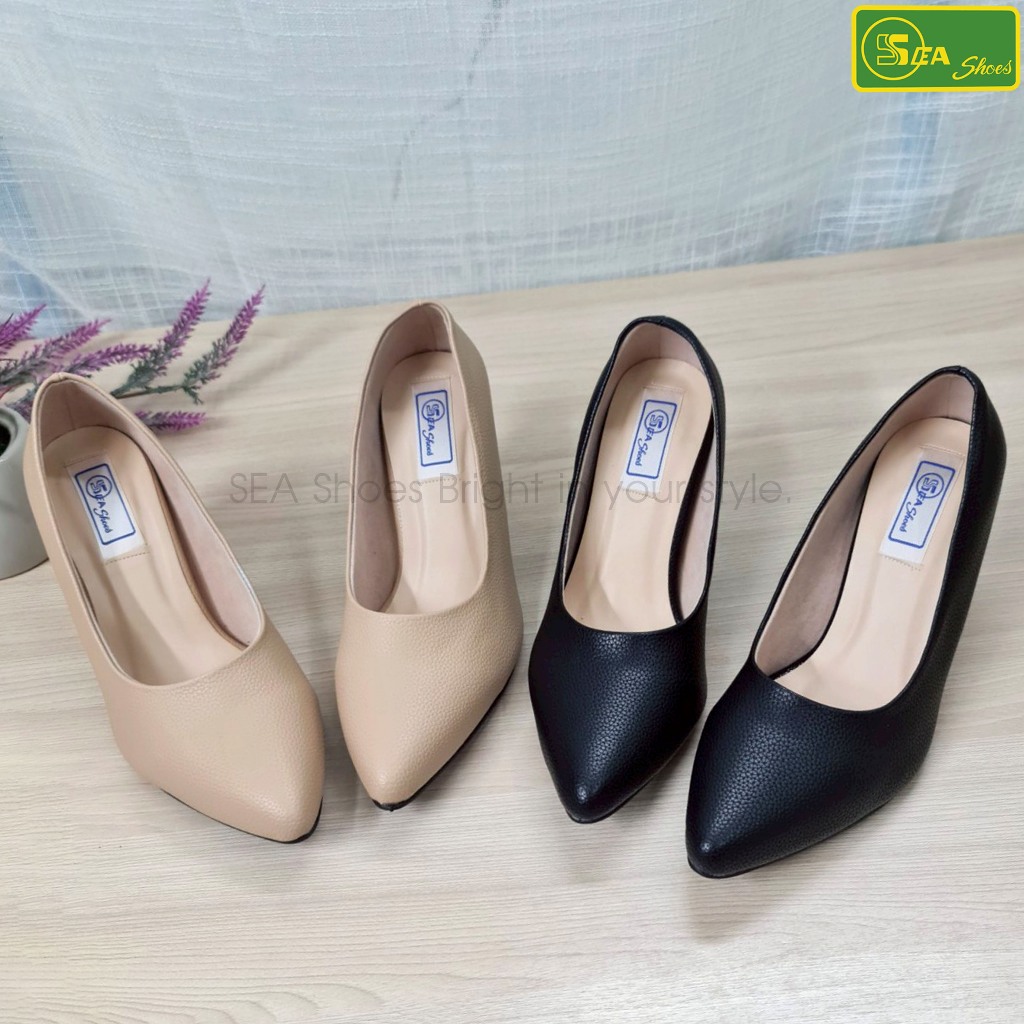 SEA Shoes(ซีชูส์) 9755-010 รองเท้าคัทชู ดีไซน์เรียบหรู เดินเที่ยวก็ได้ ใส่ทำงานก็ดี