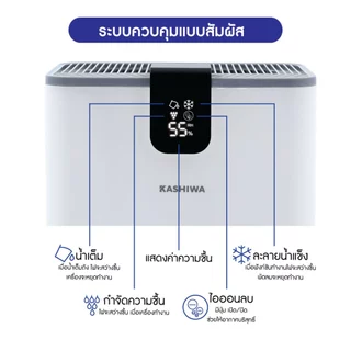 Kashiwa เครื่องลดความชื้น รุ่น HC-101 สัมผัส จอ LCD ขนาด 2.5 ลิตร กำลังไฟ 40 วัตต์