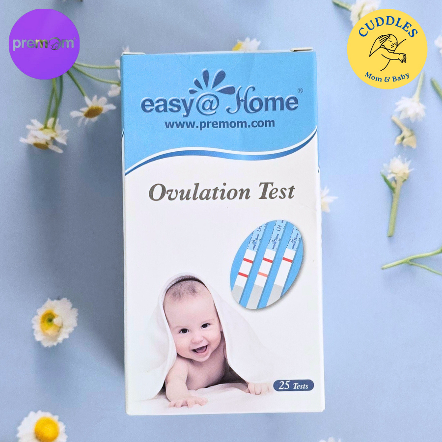 (premom) Easy@Home Ovulation Test Strips, 25 test ชุดทดสอบการตกไข่ 25 เทส