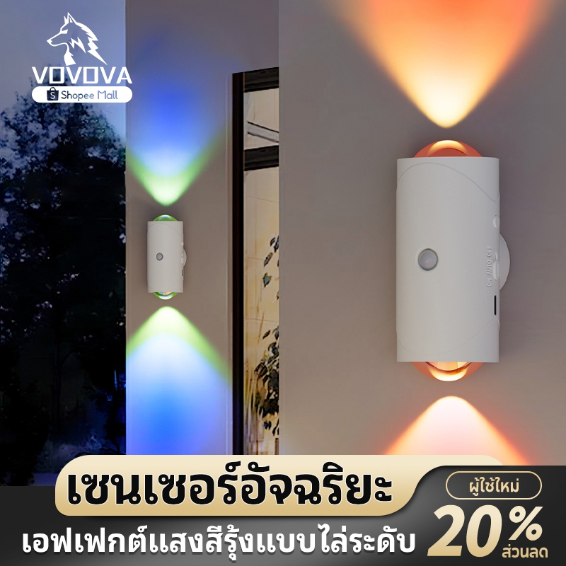 ไฟแต่งห้อง ไฟติดผนังกันน้ำ (ในร่ม+กลางแจ้ง) โคมไฟผนังสีดำ สำหรับแต่งห้องนอน-สวนทางเดิน-หน้าบ้าน