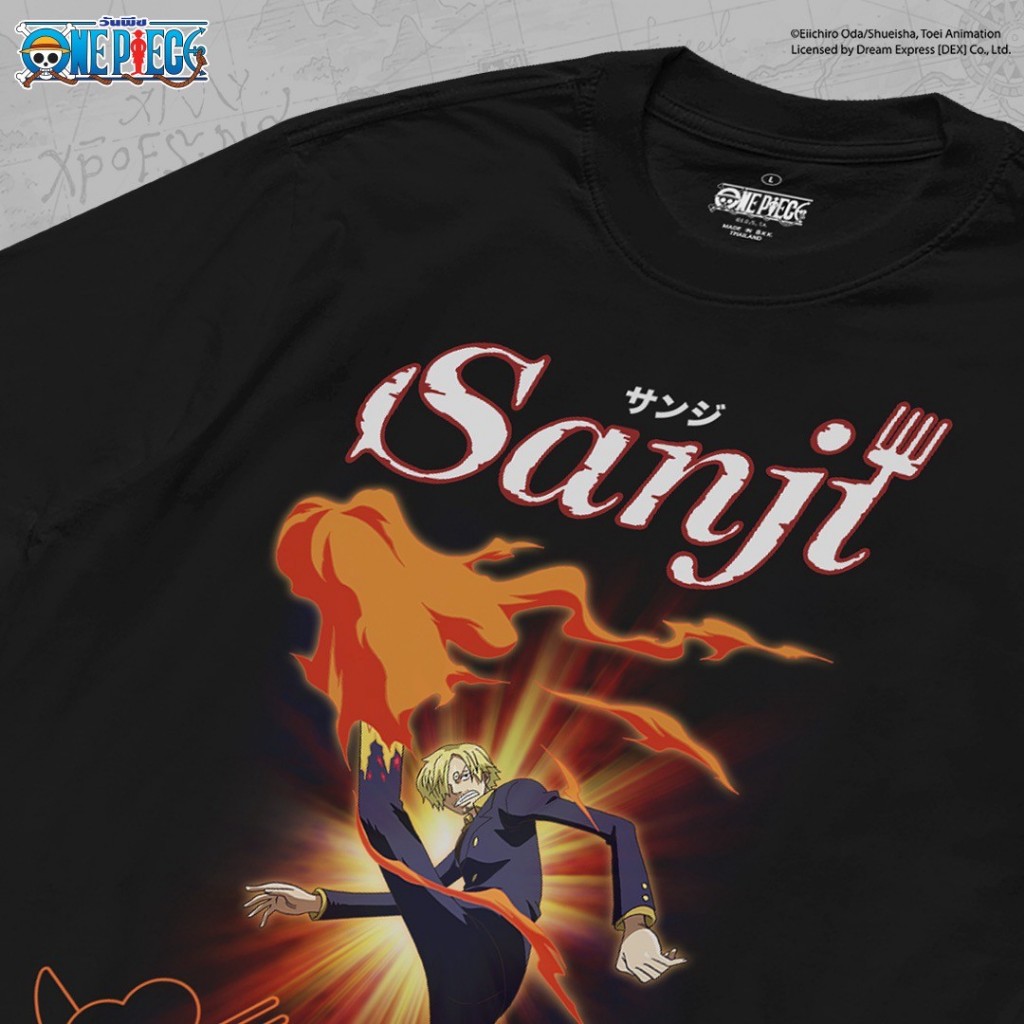 Power 7 Shop เสื้อยืดการ์ตูน ลาย วันพีช "Sanji" ลิขสิทธ์แท้ One Piece T-shirts (KOPX-017) — صورة 2