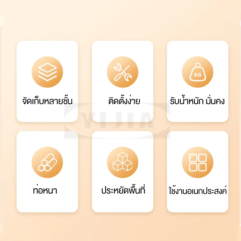 YIJIA[ปรับขนาดได้]ชั้นเก็บรองเท้า ชั้นวางของแบบเหล็กชุบกันสนิม แบบมีหูหิ้ว มีให้เลือกหลายขนาดตั้งแต่ 2-8 ชั้น ปรับขนาดได thumbnail 10