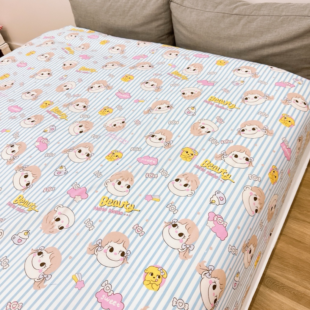 ผ้าปูที่นอน ✨️ขนาดพิเศษ 7ฟุต 8.5ฟุต 9.5ฟุต ผ้าปูที่นอนรัดมุม 4มุม ผ้านิ่ม พร้อมส่ง งานไทย - รูปที่ 4