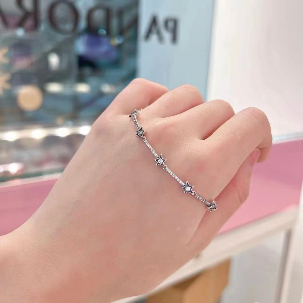 พร้อนส่งในไทย🚀มีกล่อง PdrTravelStain 925 หญิงสีเงินกลุ่มของขวัญวันเกิด - รูปที่ 2