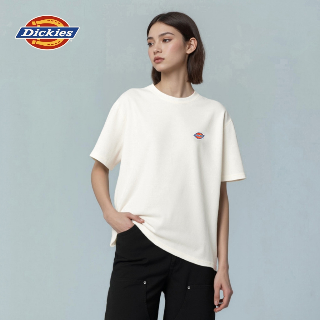 DICKIES MENS TEE SS SINGLE JERSEY - EGRET เสื้อยืด เสื้อยืดแขนสั้น ผู้ชาย