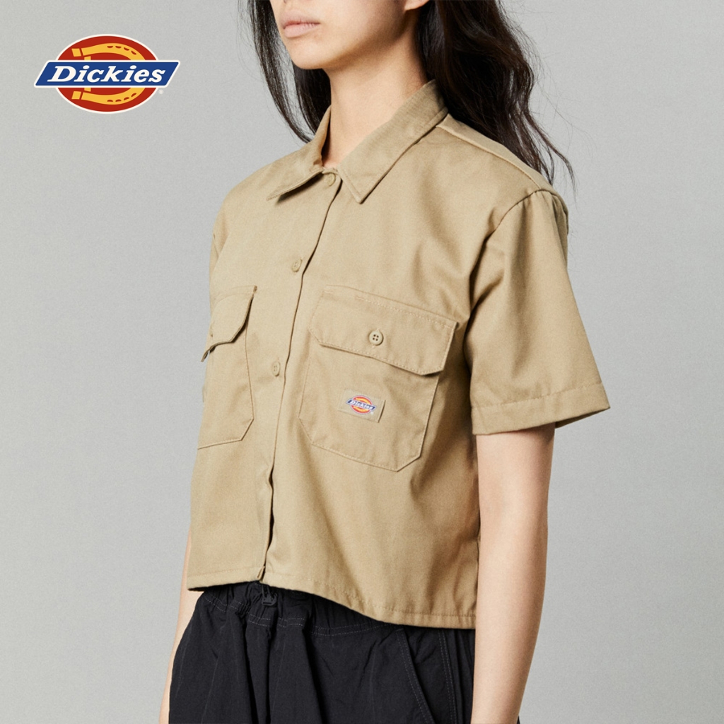 DICKIES WOMENS SHIRTS SS – KHAKI – เสื้อเชิ้ตแขนสั้น ผู้หญิง ราคา ถูกที่สุด ดีลบีเคเค แกลเลอรีภาพที่ 3