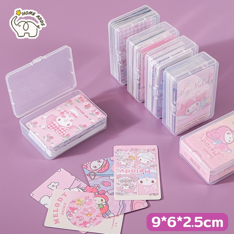 🌷 กล่องพลาสติก สีใส 9.5*6.5*2.5มม. กล่องเก็บ วัสดุ PP สะดวกในการพกพา ใช้สำหรับเก็บการ์ดเกมและการ์ดไอดอล 1 pcs