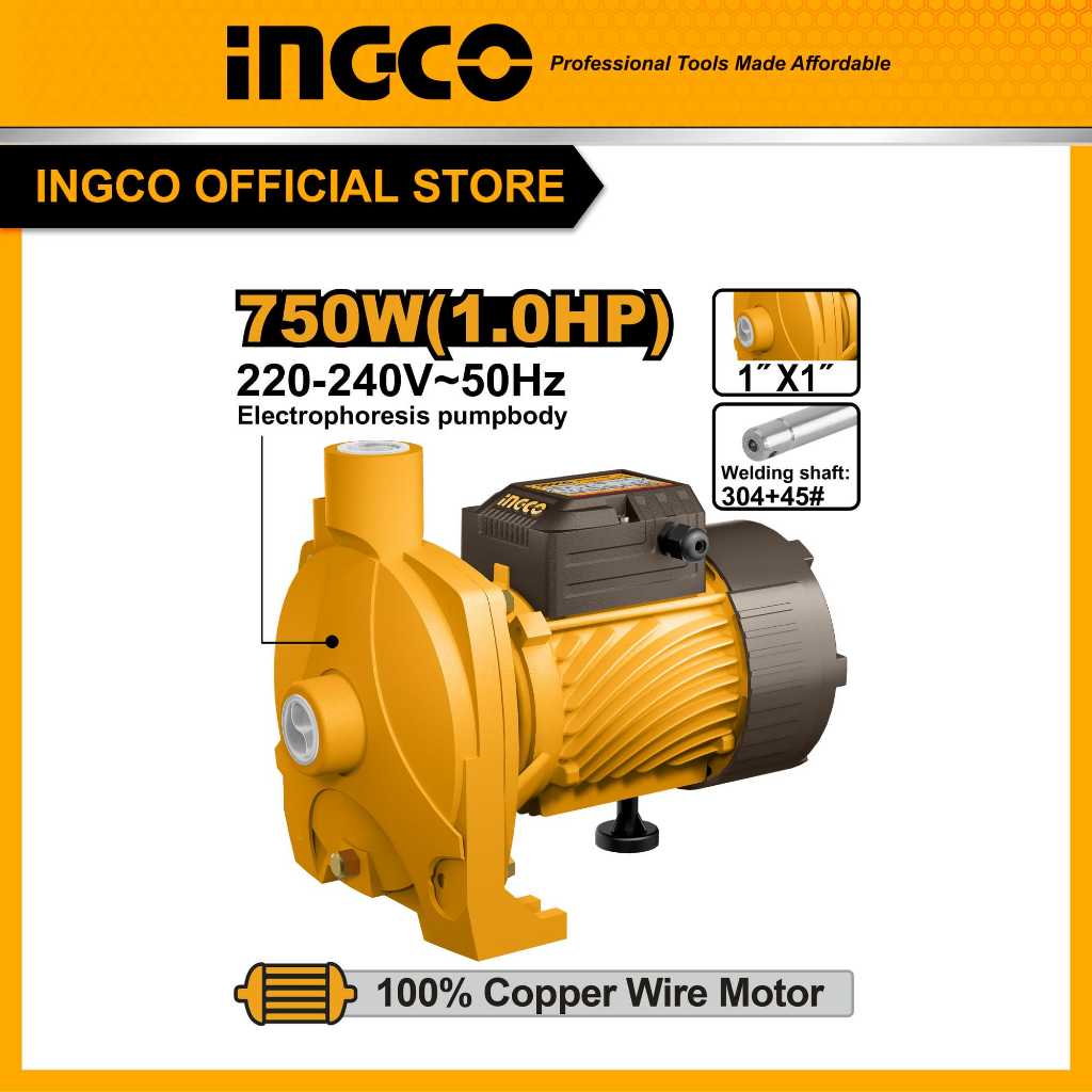 INGCO ปั้มนํ้า 750W 1HP CPM75068