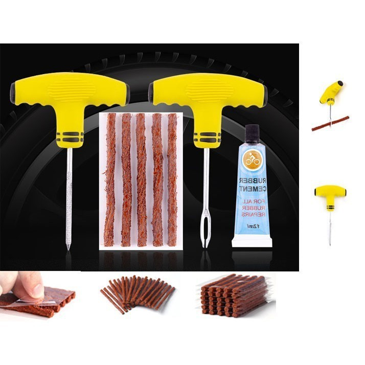 ปะยางฉุกเฉิน ชุดเข็ม ชุดไหมปะ ซ่อมยางรถยนต์