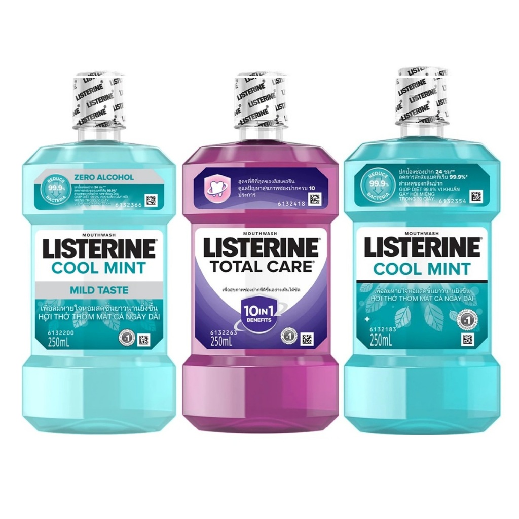 Listerine ลิสเตอรีน น้ำยาบ้วนปาก ขนาด 250 มล. 1 ขวด