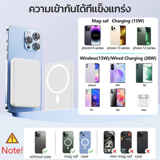 พาวเวอร์แบงค์ไร้สาย 10000mah ซาร์จเร็ว PD 20W Magnetic Powerbank แม่เหล็ก แบบพกพา ที่ชาร์จไร้สาย แบตสำรองไร้สาย