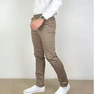 กางเกงสแล็คผู้ชายทรงขาเดฟผ้ายืด ใส่ทำงาน ใส่เรียนผ้าเสริท
