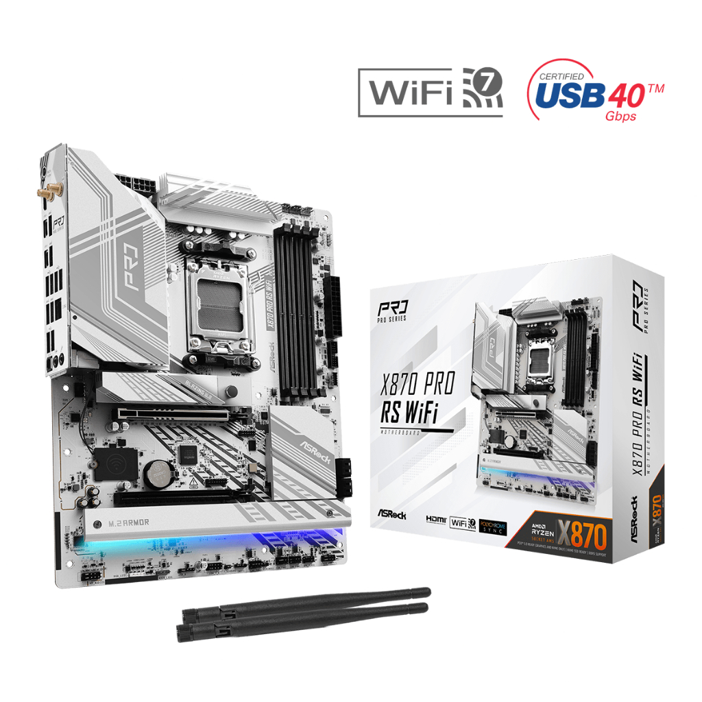 ASROCK  X870 Pro RS WiFi Ryzen™ 9000 AM5 DDR5 HDMI ATX (Warranty 3Y)