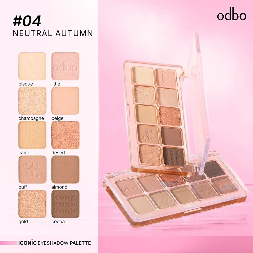 Odbo Iconic OD2029 Eyeshadow Palette 7g โอดีบีโอ ไอโคนิค อายแชโดว์ พาเลท (1ชิ้น) - รูปที่ 4