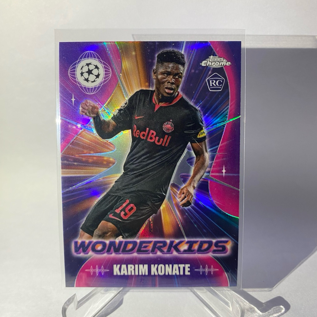 การ์ดนักฟุตบอลสำหรับสะสม KARIM KONATE, RC, WONDERKIDS, TOPPS CHROME 2024