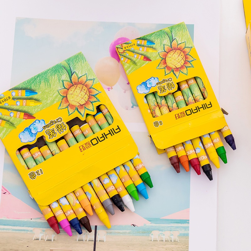 Rextt Crayonsดินสอสี ดินสอสีสําหรับเด็ก พู่กันเด็ก 8 สี 12 สี 24 สี ปากกาหลากสี ปากกาสีสําหรับเด็กวัยหัดเดิน ปากกากราฟฟิ