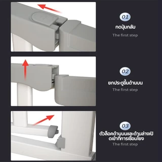 🐱150ซม.รั้วกันแมว ประตูกั้นแมว ประตูแมวไม่ต้องเจาะ กันแมว การเข้ารหัสแบบพิเศษภายในอาคาร ฟรีแท่งเข้ารหัส