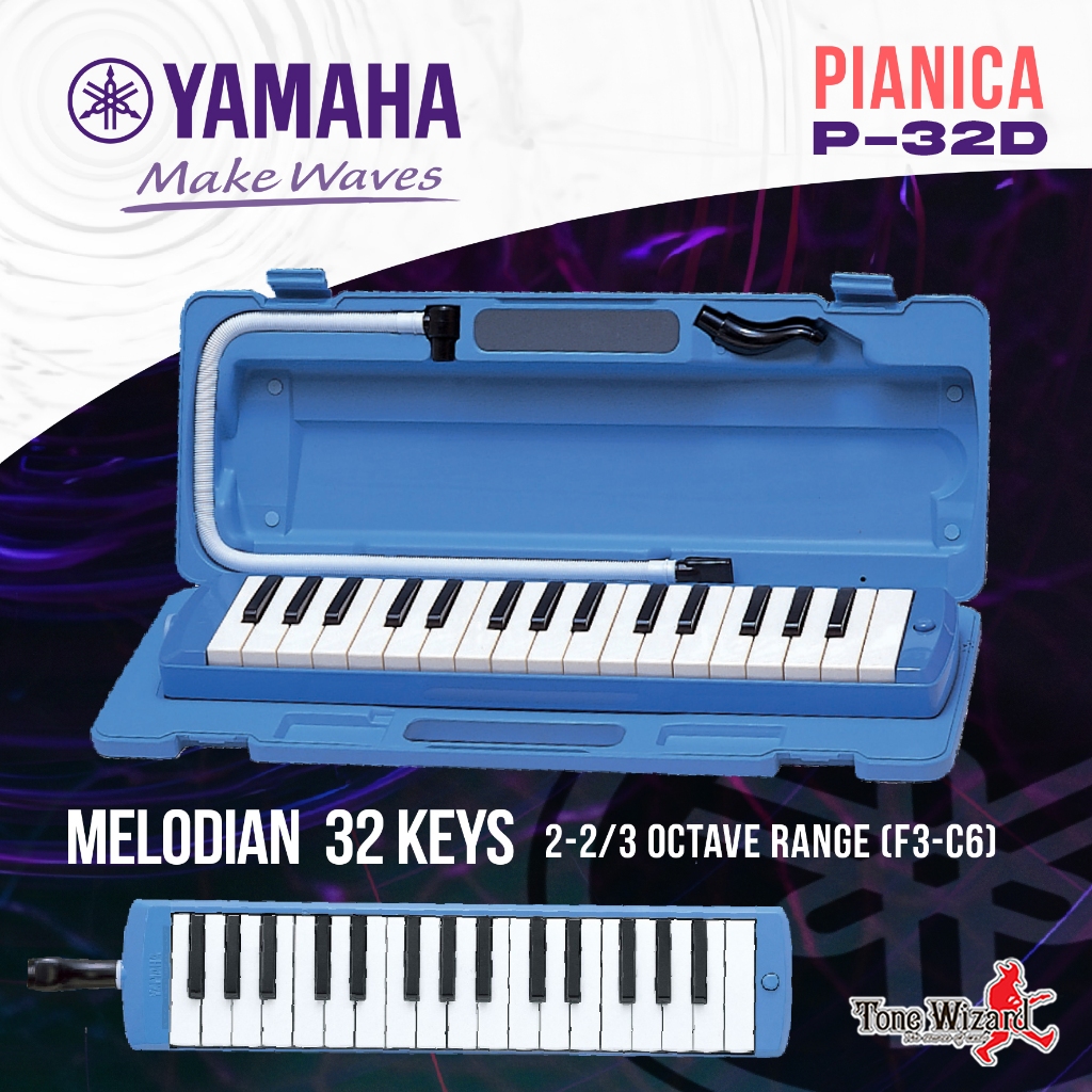 YAMAHA ยามาฮ่า เมโลเดี้ยน 32 คีย์ รุ่น P-32 D(A) สีฟ้า (2750)