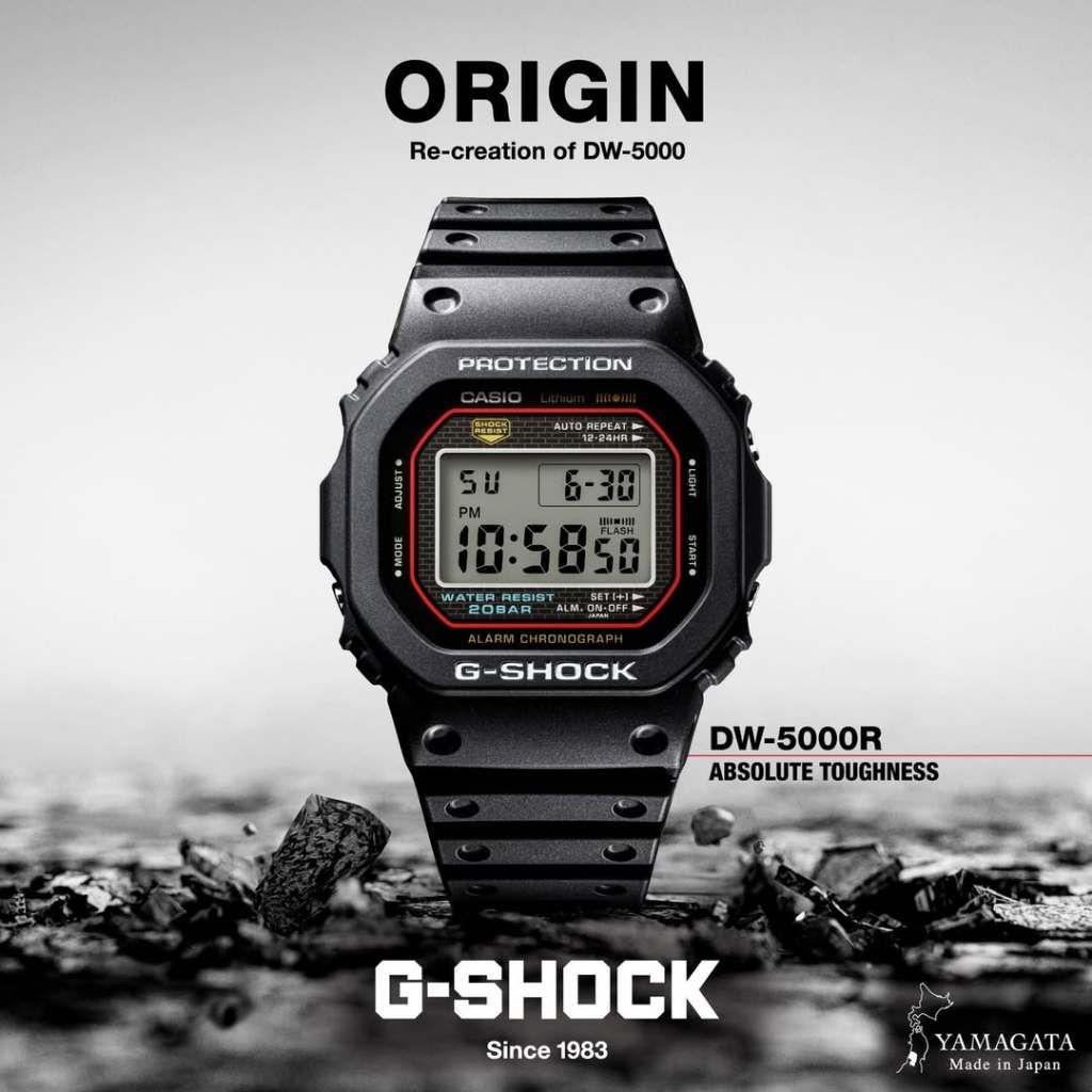 Casio G-SHOCK DW-5000R-1A,DW-5000R,DW-5000,DW-5000R-1 Made in Japan [ประกันศูนย์ CMG]