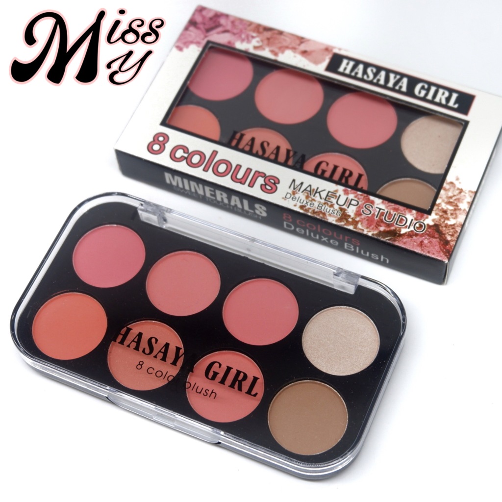 {12พาเลท} HASAYA GIRL Minerals Makeup Blush บลัชออนหลากสี เนื้อละเอียด ให้ใบหน้ามีสีสัน no.JH3665