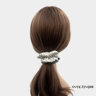 cute.studio• polka dot ยางมัดผม ผ้าคอตตอนเนื้อดี