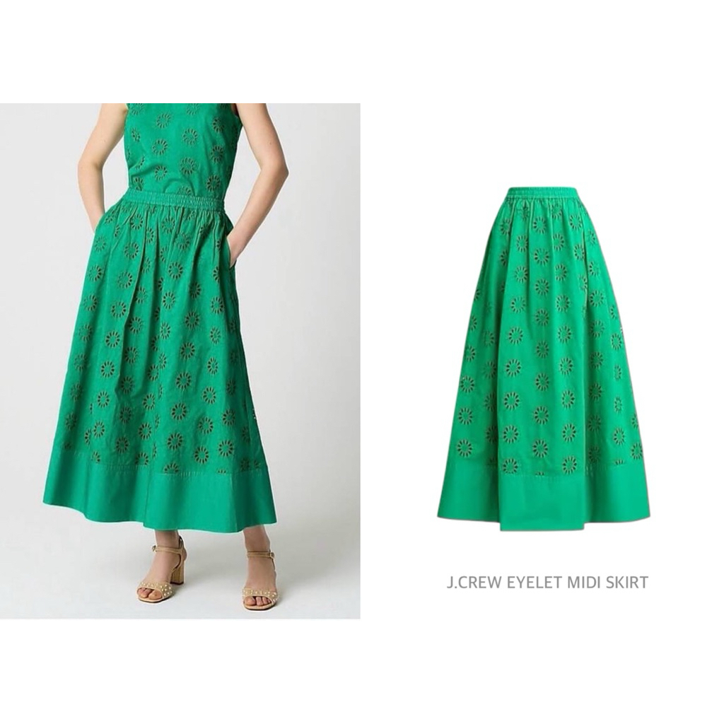กระโปรง J.CREW EYELET MIDI SKIRT (C0805)