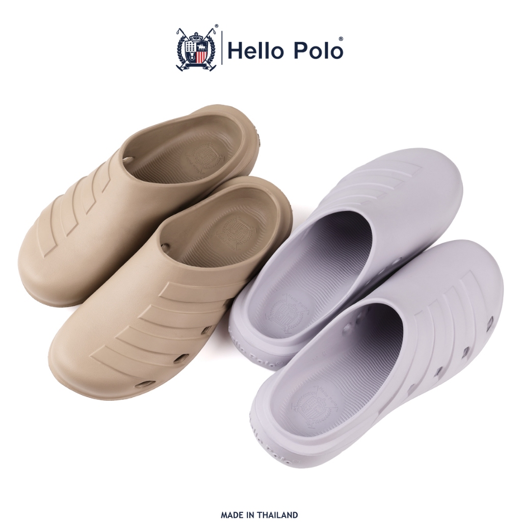 Hello Polo รองเท้าแตะแบบสวม unisex รุ่น HP8019 แฟชั่น พื้นนิ่ม กันน้ำ วัสดุ EVA - รูปที่ 5
