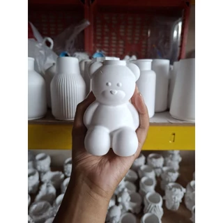 แจกันปูนปั้น ตุ๊กตาระบายสี
