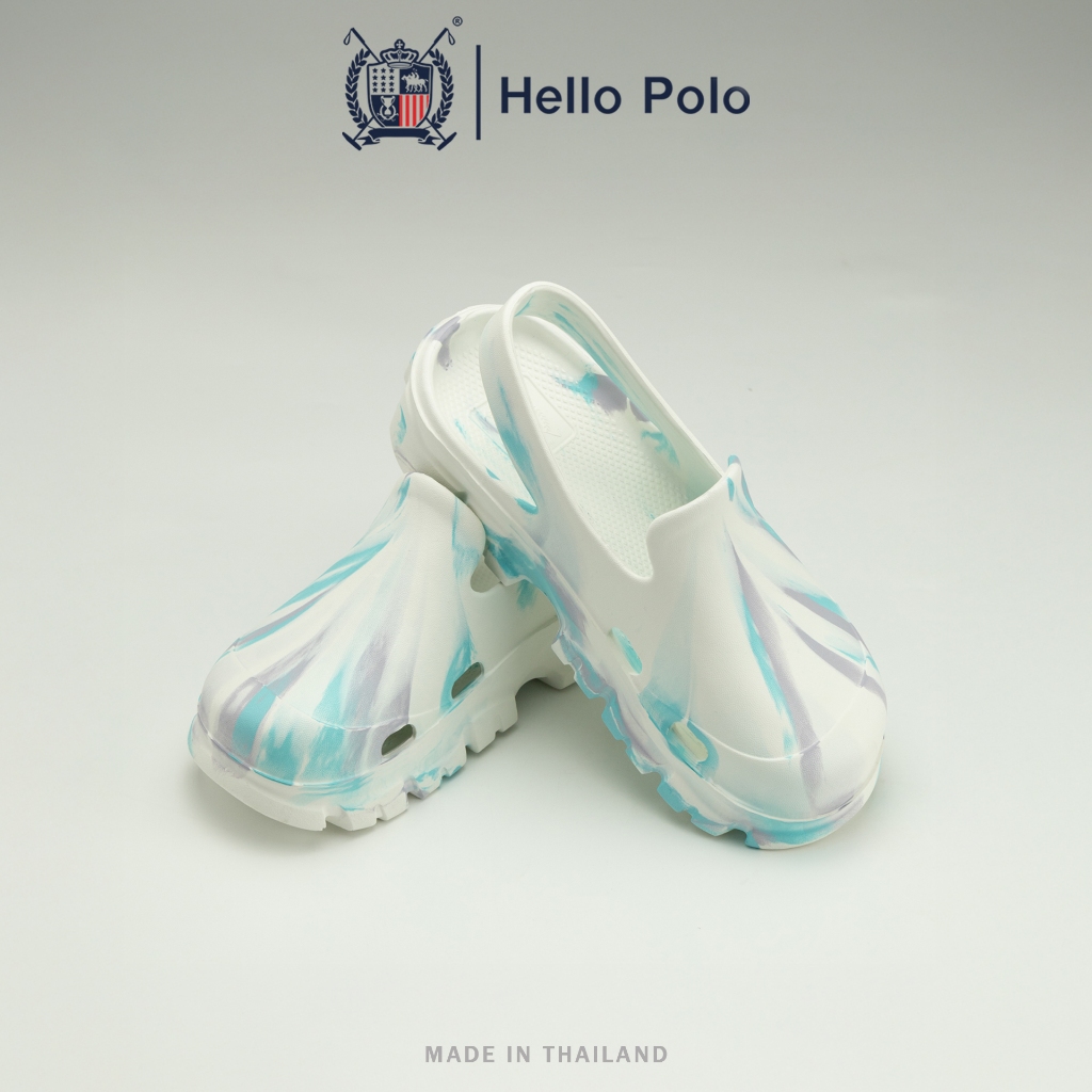 รองเท้า Hello Polo รองเท้ารัดส้น รุ่น HP8025 รองเท้าแฟชั่น สีทูโทน ลายมัดย้อม กันน้ำ กันลื่น ฤดูร้อน ราคา ถูกที่สุด ดีลบีเคเค แกลเลอรีภาพที่ 8