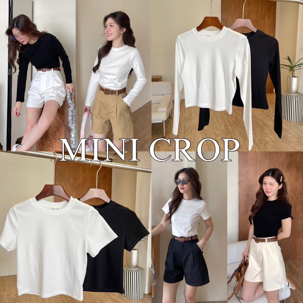 NararisBrand Crop Cotton แขนสั้น/แขนยาว🛋️🫶
