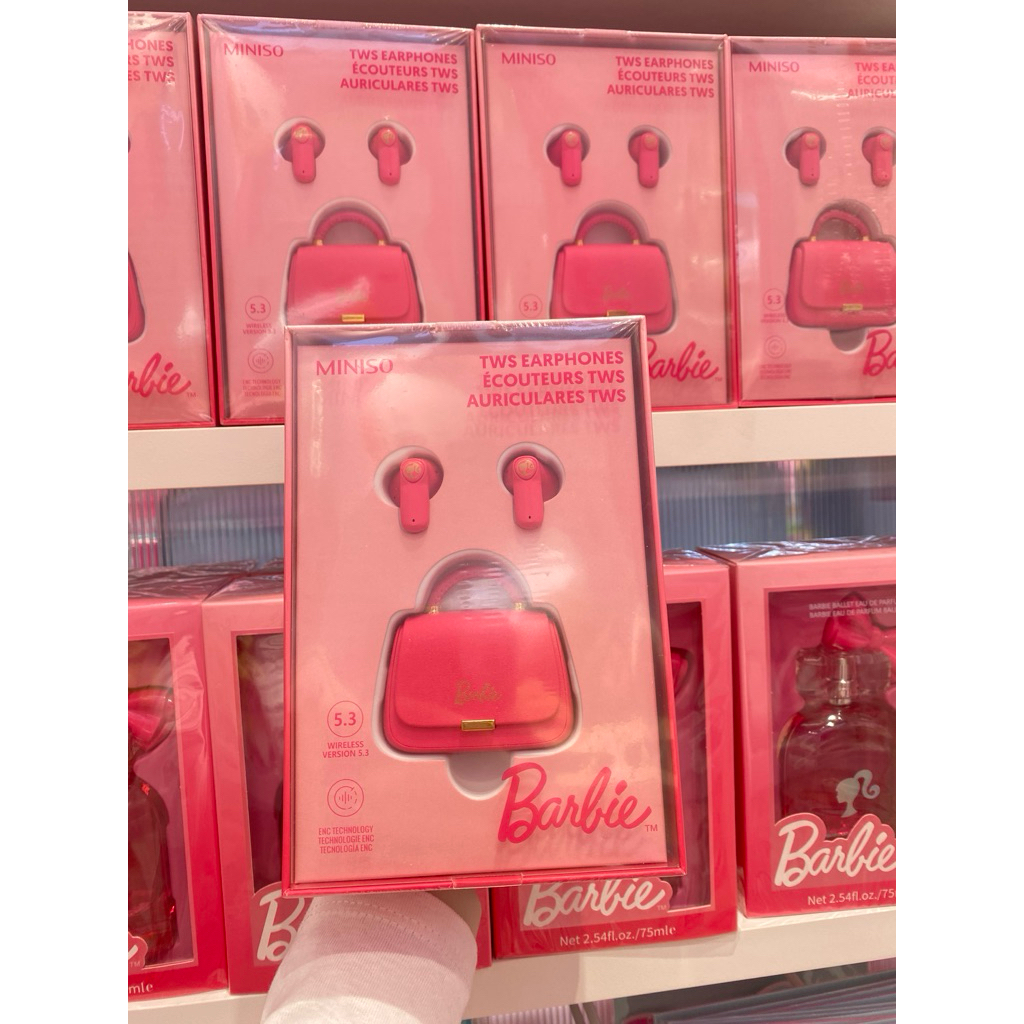 Earphones Barbie Miniso 100%