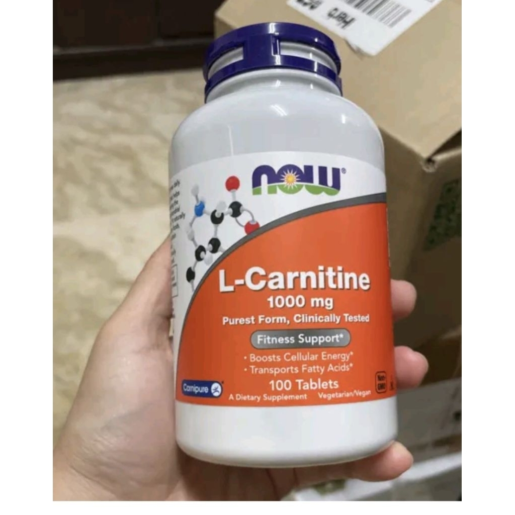 Now Foods L-Carnitine 1000mg Fitness Support 100 Taplets หมดอายุ  09/2029