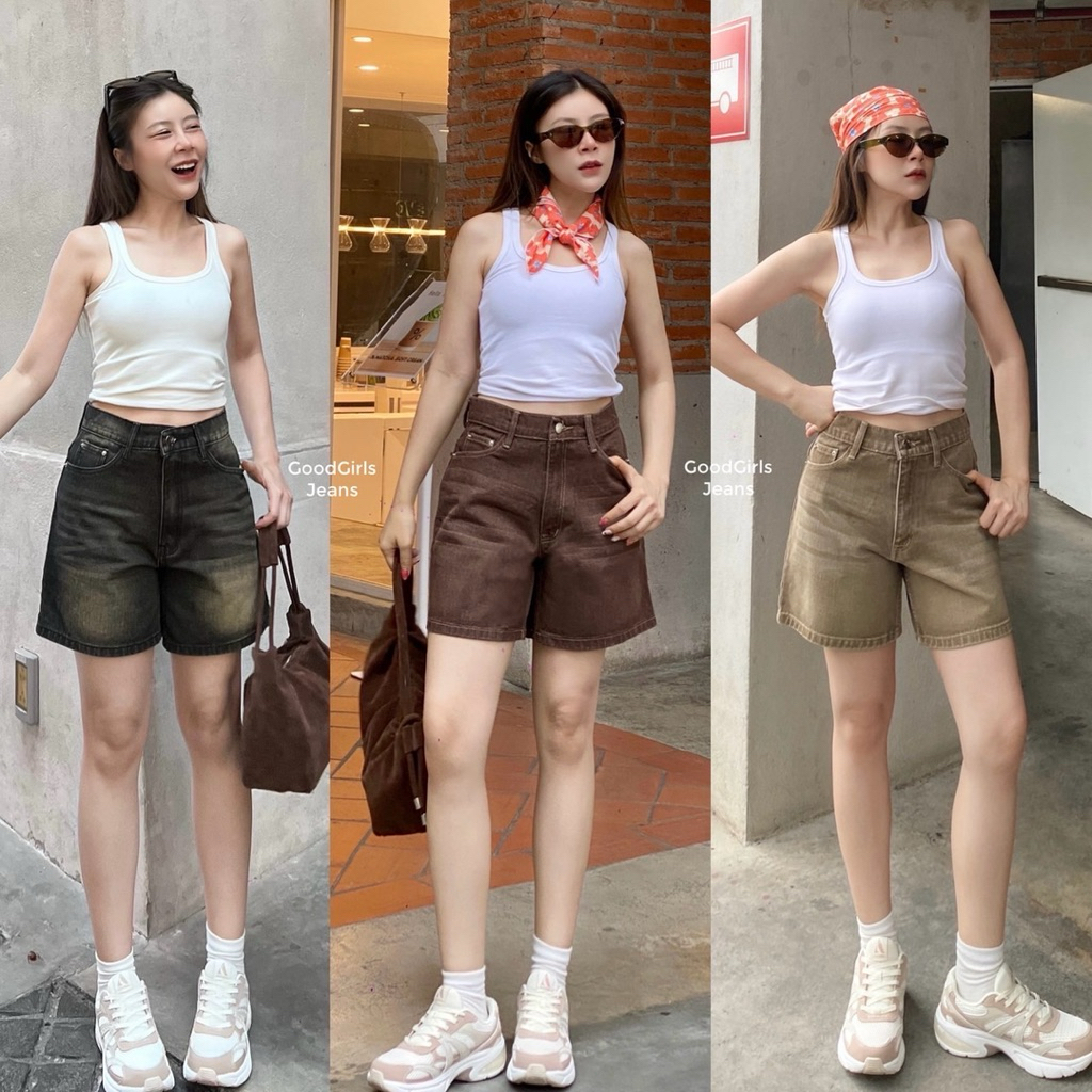 Minnie Shorts กางเกงยีนส์ขาสั้นผ้าไม่ยืด รุ่นนี้สีสวยมาก