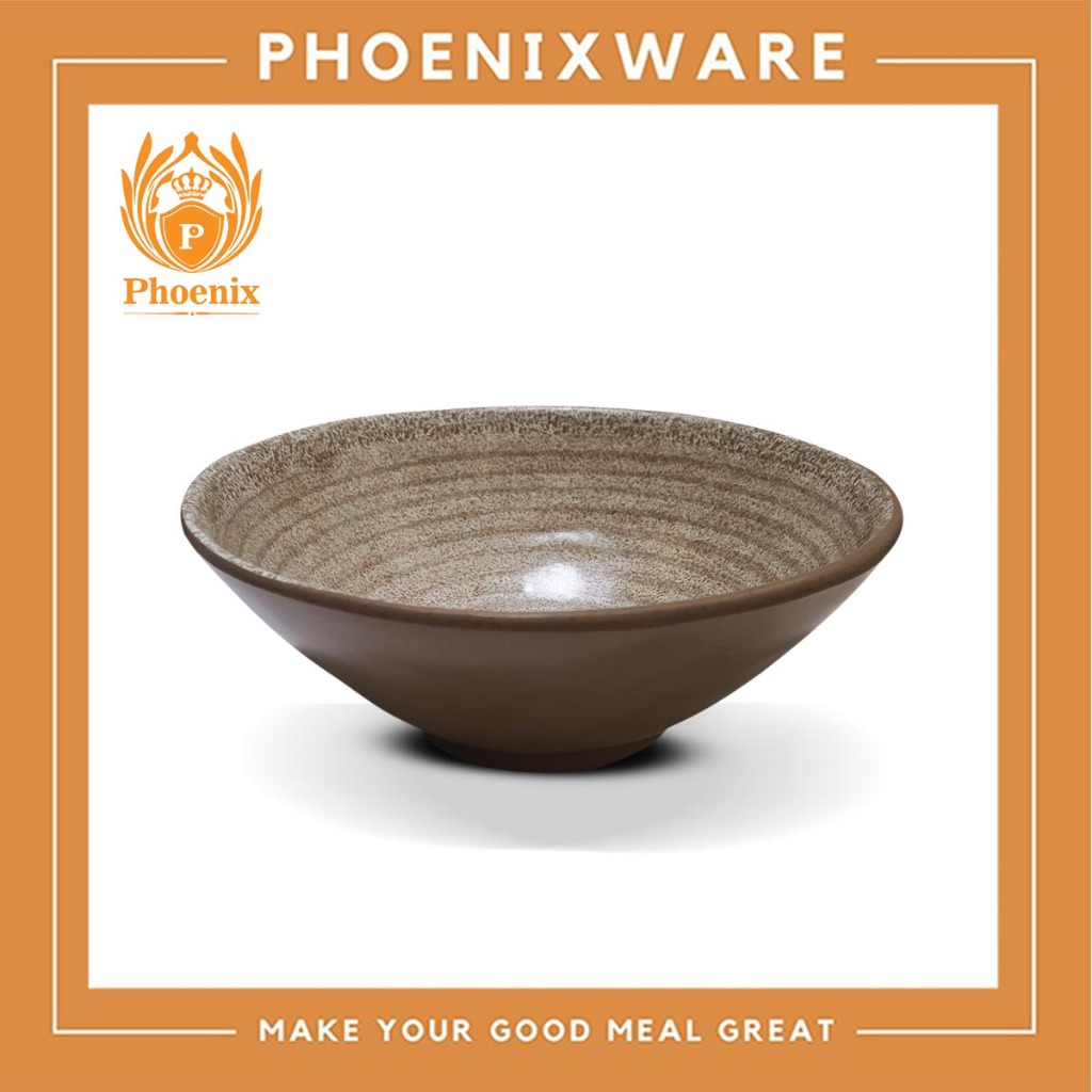 ชาม 6 นิ้ว, 6.9 นิ้ว, 8.5 นิ้ว สีน้ำตาลลายไม้ ชามซุป แกง อาหารญี่ปุ่น เมลามีน L520359 L520369 L520383