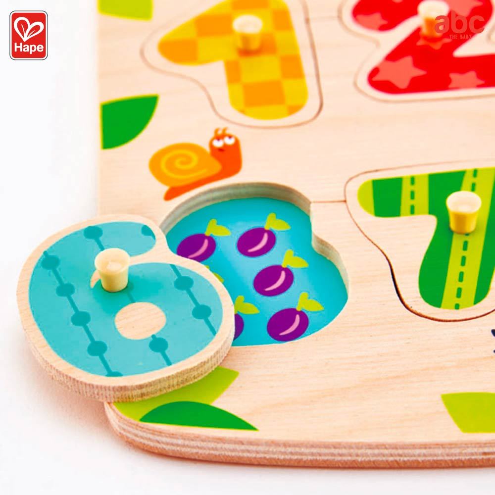 Hape ของเล่นไม้ ปริศนา ตัวเลข Number Peg Puzzle ของเล่น เด็ก เสริมพัฒนาการ สำหรับเด็ก 3 ปีขึ้นไป รูปที่ 2