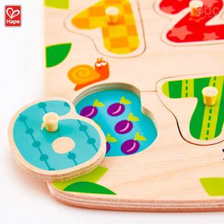 Hape ของเล่นไม้ ปริศนา ตัวเลข Number Peg Puzzle ของเล่น เด็ก เสริมพัฒนาการ สำหรับเด็ก 3 ปีขึ้นไป รูปที่ 2