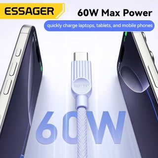 Essager 29W/60W/7A สายข้อมูล C-L/C-C/A-C สายดาต้าสองสี for ip Huawei Samsung Xiaomi