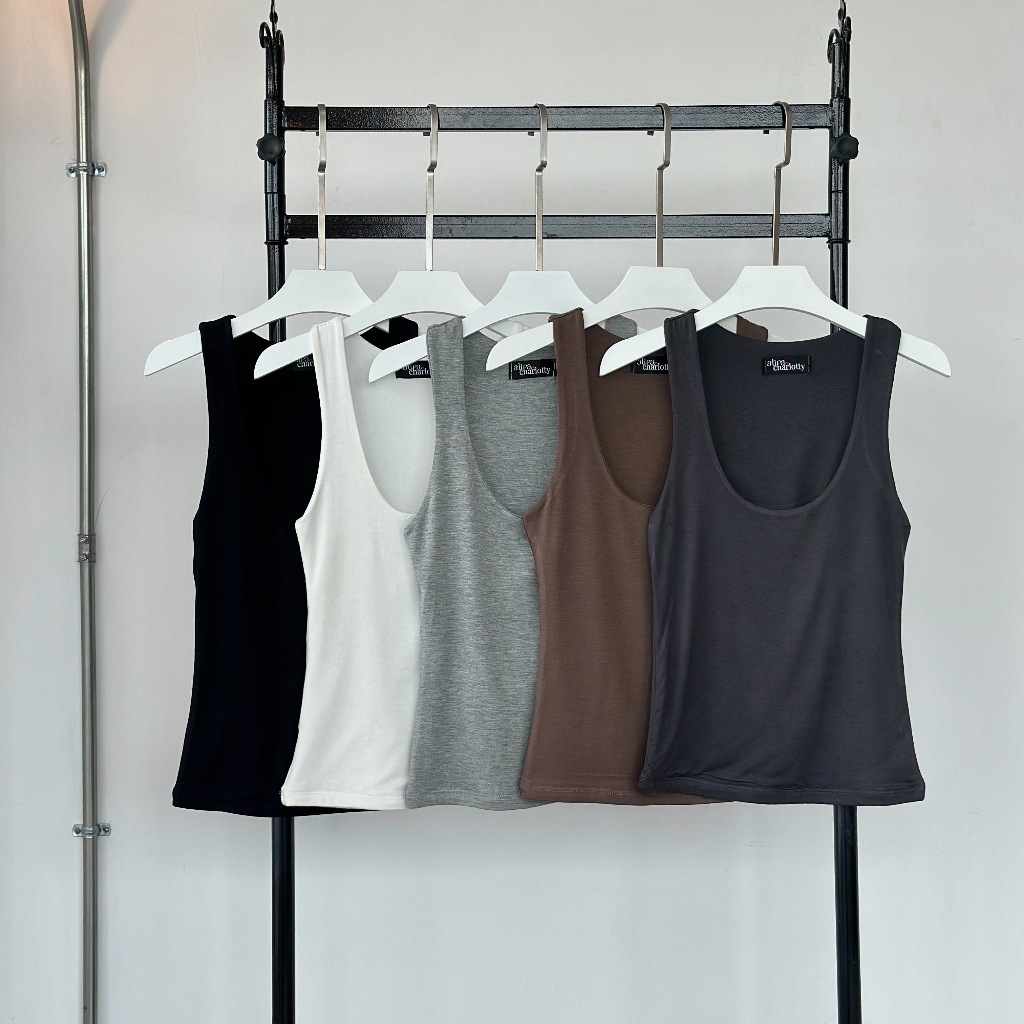 AOSTA TANK TOP เสื้อกล้าม ทรงเบสิค ผ้าเนื้อหนาสองชั้น