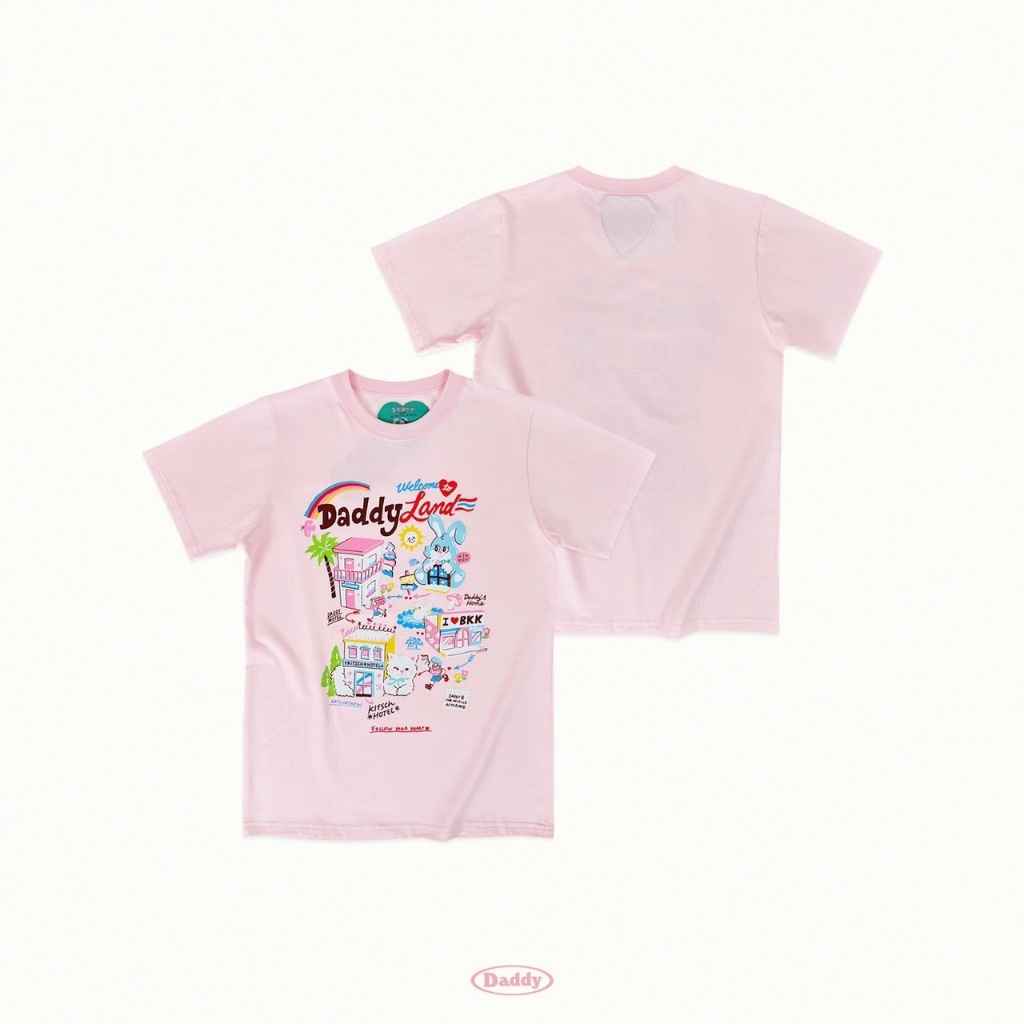 DADDY | Daddy Land T-shirt เสื้อยืดสีชมพู สุดน่ารัก