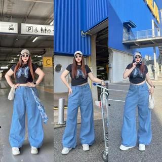 (11)Buggy jeans (รุ่น5สี) ทรงสวย เป๊ะ ผ้าดีใส่แล้วดูผอมเพรียว เก็บพุง พรางหุ่นได้ดี กำลังฮิต เสื้อผ้าสาวอวบอ้วน ไซส์ใหญ่
