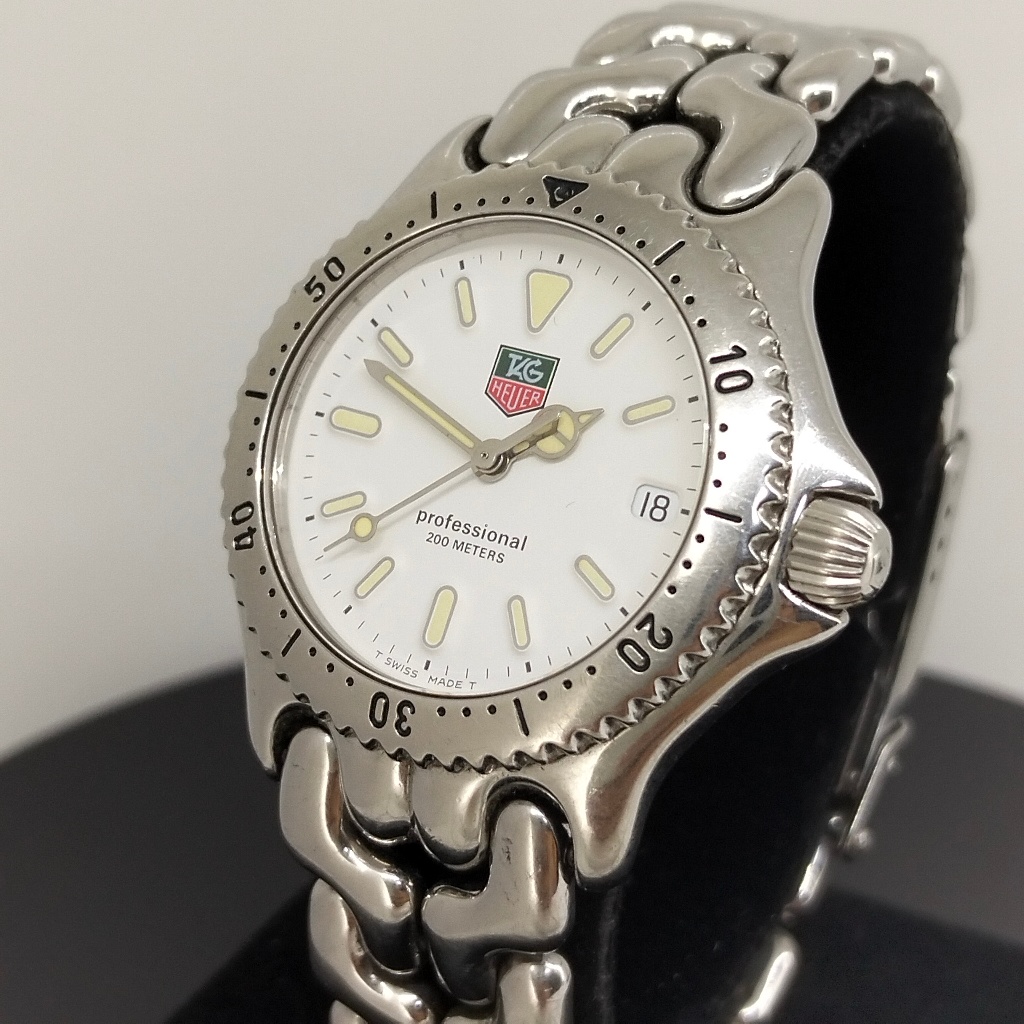 นาฬิกา Tag Heuer Boy Size S90.813 ก้างปลา ของแท้ มือสอง หน้าขาว ราคา นาฬิกาผู้ชาย Tag Heuer สภาพดี ร